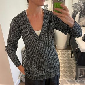 Vintage Deep-V Tunic Sweater - image 1